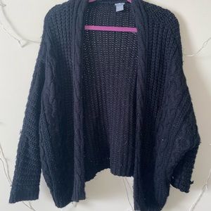 Black knit cardigan